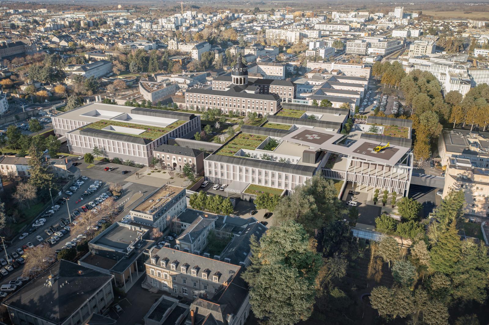 Vue aérienne sud